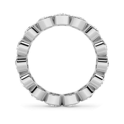 2.7CTW Round Shaped Lab Grown Diamond (F/VS) Eternity Band Ring in 14K Gold