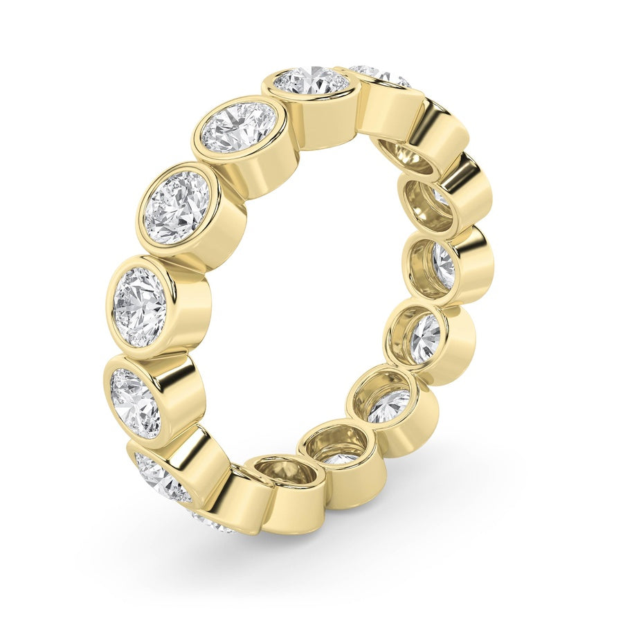 2.7CTW Round Shaped Lab Grown Diamond (F/VS) Eternity Band Ring in 14K Gold