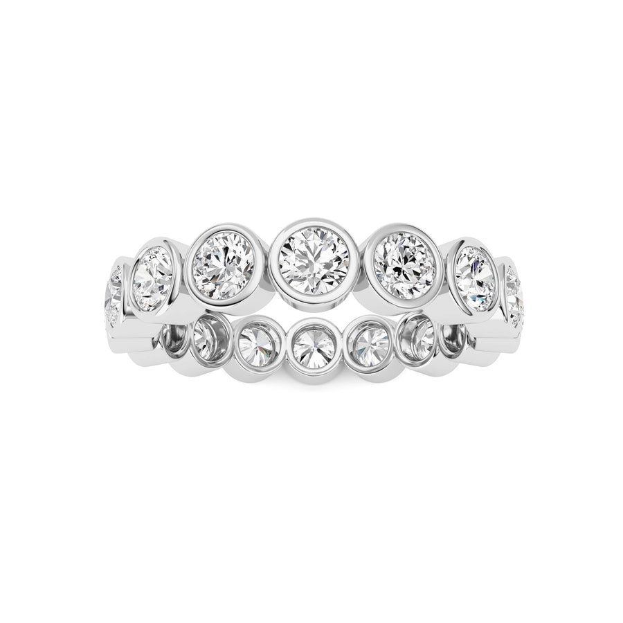 2.9CTW Round Shaped Lab Grown Diamond (F/VS) Eternity Band Ring in 14K Gold