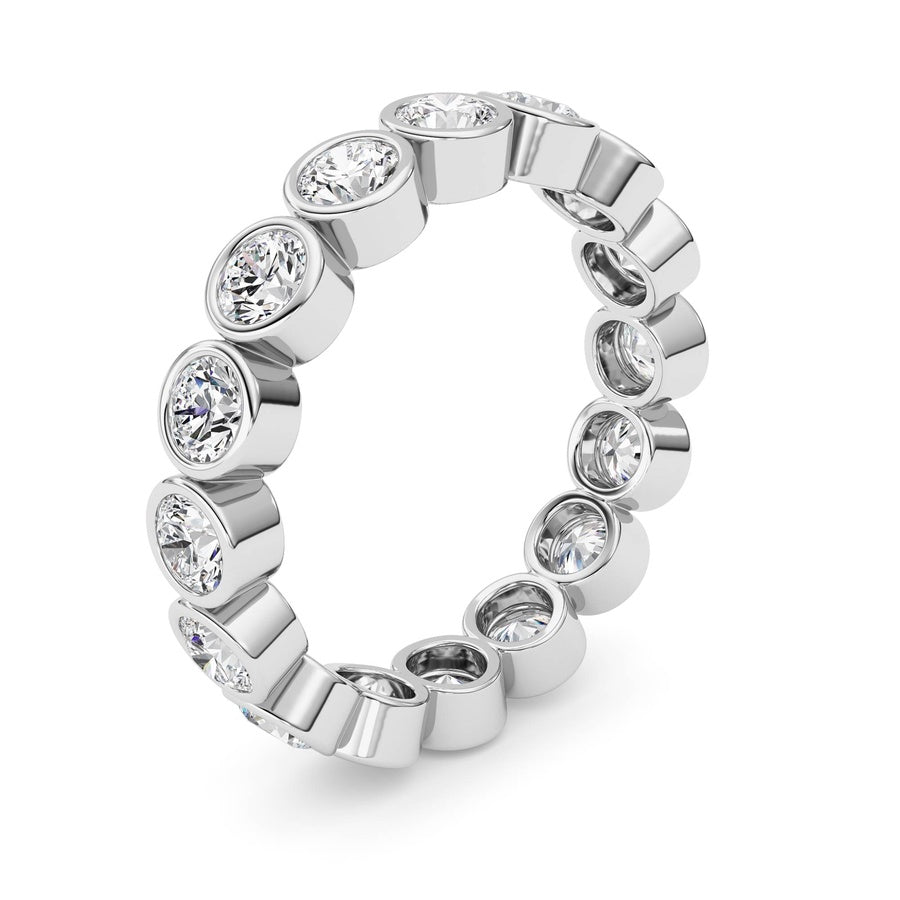 2.9CTW Round Shaped Lab Grown Diamond (F/VS) Eternity Band Ring in 14K Gold