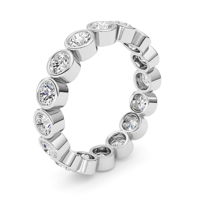 2.9CTW Round Shaped Lab Grown Diamond (F/VS) Eternity Band Ring in 14K Gold