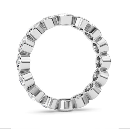 2.9CTW Round Shaped Lab Grown Diamond (F/VS) Eternity Band Ring in 14K Gold