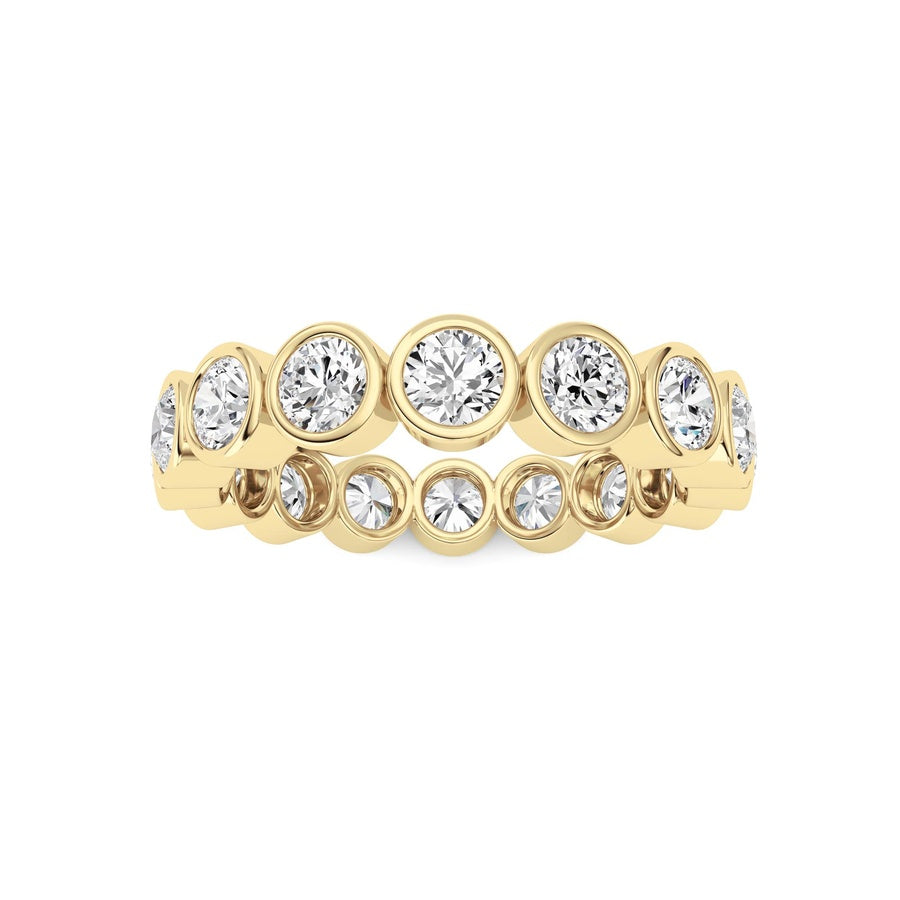 2.9CTW Round Shaped Lab Grown Diamond (F/VS) Eternity Band Ring in 14K Gold