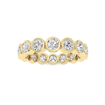 2.9CTW Round Shaped Lab Grown Diamond (F/VS) Eternity Band Ring in 14K Gold