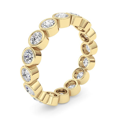2.9CTW Round Shaped Lab Grown Diamond (F/VS) Eternity Band Ring in 14K Gold