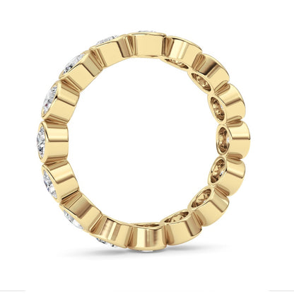 2.9CTW Round Shaped Lab Grown Diamond (F/VS) Eternity Band Ring in 14K Gold
