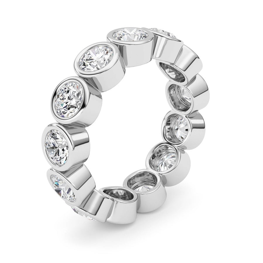 2.9CTW Round Shaped Lab Grown Diamond (F/VS) Eternity Band Ring in 14K Gold