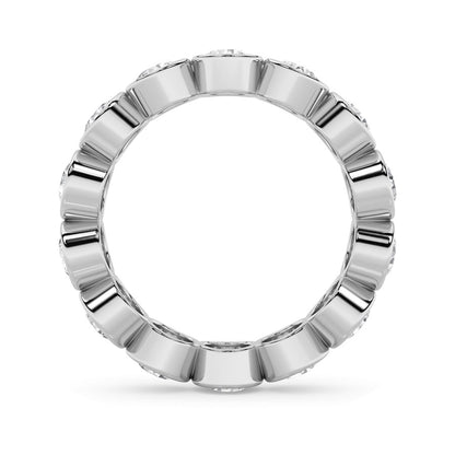 3CTW Round Shaped Lab Grown Diamond (F/VS) Eternity Band Ring in 14K Gold