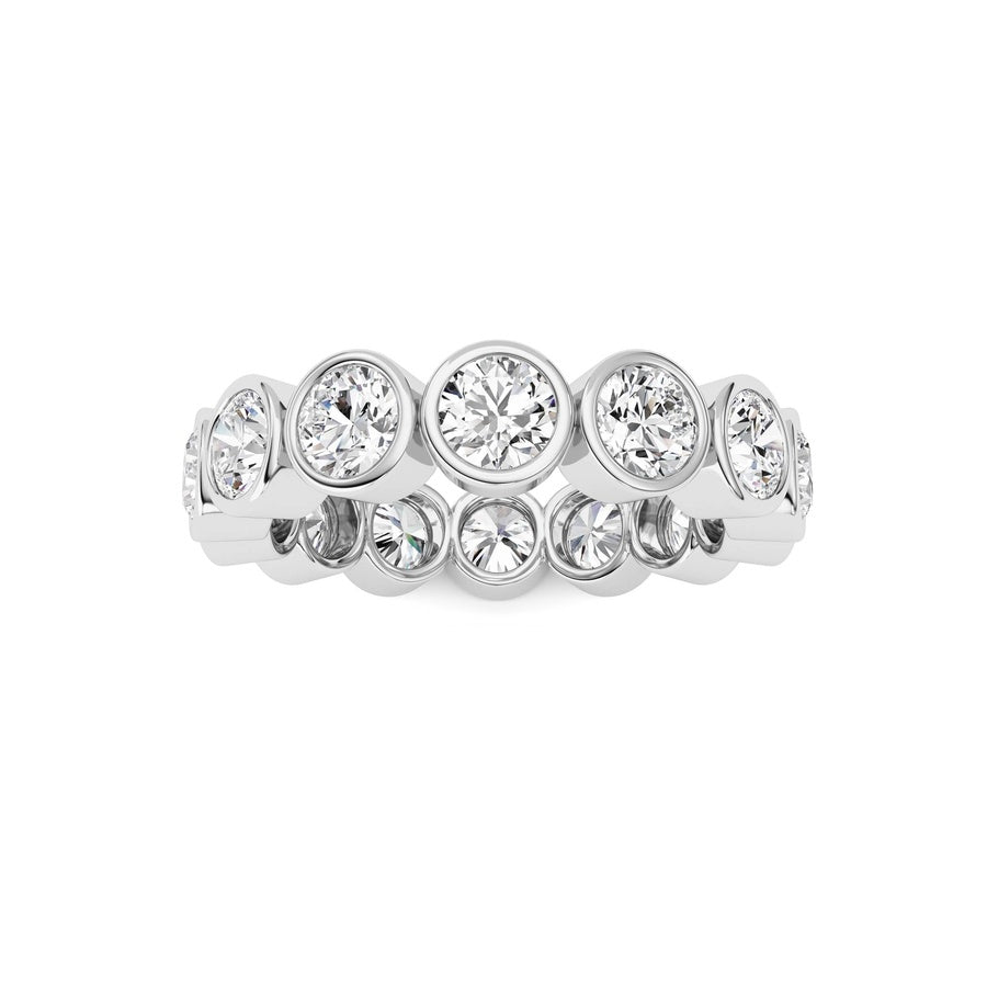 3.1CTW Round Shaped Lab Grown Diamond (F/VS) Eternity Band Ring in 14K Gold