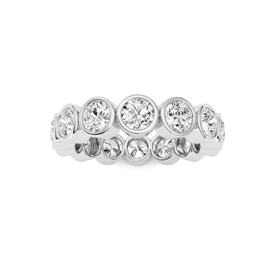 3.1CTW Round Shaped Lab Grown Diamond (F/VS) Eternity Band Ring in 14K Gold
