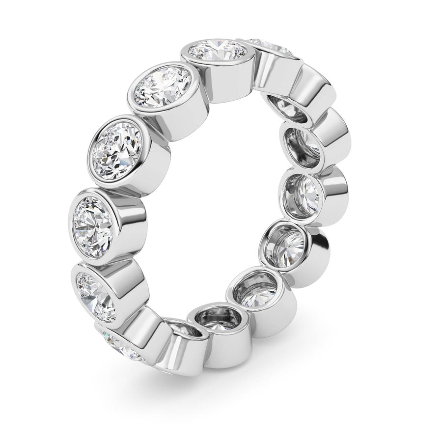 3.1CTW Round Shaped Lab Grown Diamond (F/VS) Eternity Band Ring in 14K Gold