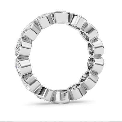 3.1CTW Round Shaped Lab Grown Diamond (F/VS) Eternity Band Ring in 14K Gold