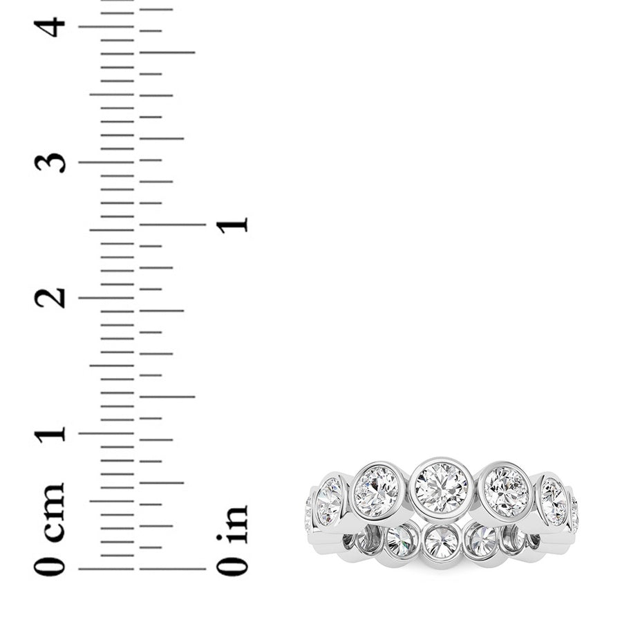 3.1CTW Round Shaped Lab Grown Diamond (F/VS) Eternity Band Ring in 14K Gold
