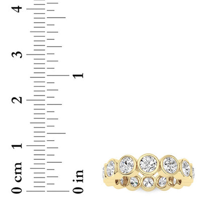 3.1CTW Round Shaped Lab Grown Diamond (F/VS) Eternity Band Ring in 14K Gold