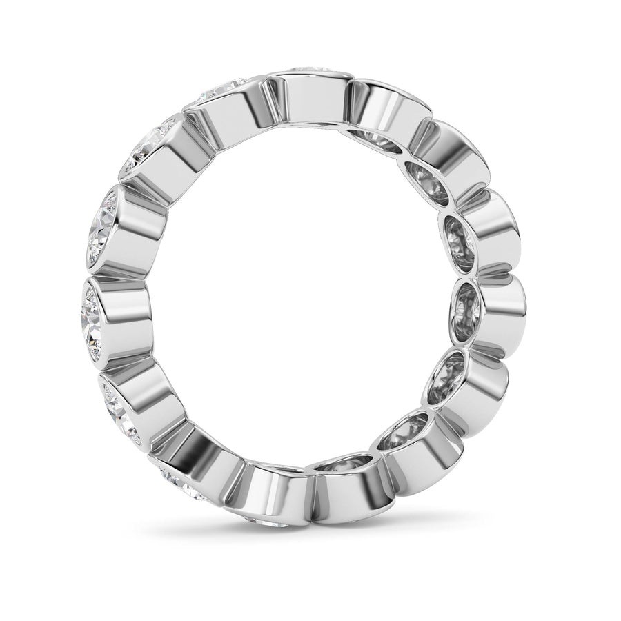3.3CTW Round Shaped Lab Grown Diamond (F/VS) Eternity Band Ring in 14K Gold
