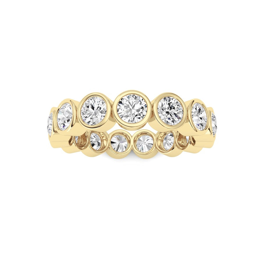 3.3CTW Round Shaped Lab Grown Diamond (F/VS) Eternity Band Ring in 14K Gold