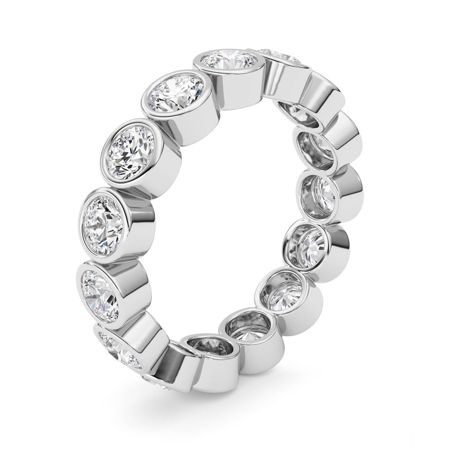 3.3CTW Round Shaped Lab Grown Diamond (F/VS) Eternity Band Ring in 14K Gold