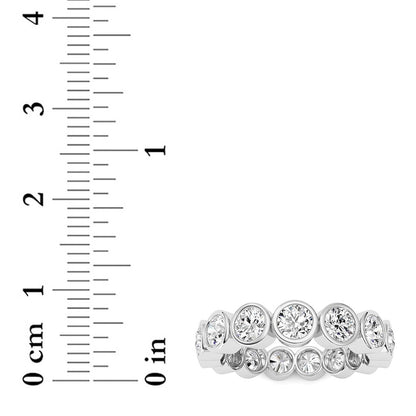 3.3CTW Round Shaped Lab Grown Diamond (F/VS) Eternity Band Ring in 14K Gold