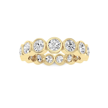 3.3CTW Round Shaped Lab Grown Diamond (F/VS) Eternity Band Ring in 14K Gold