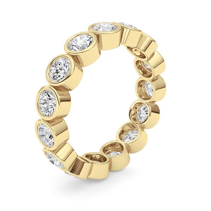 3.3CTW Round Shaped Lab Grown Diamond (F/VS) Eternity Band Ring in 14K Gold