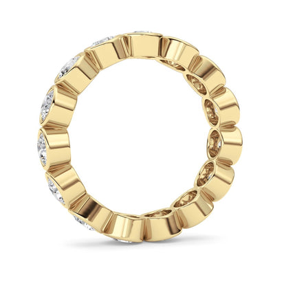 3.3CTW Round Shaped Lab Grown Diamond (F/VS) Eternity Band Ring in 14K Gold