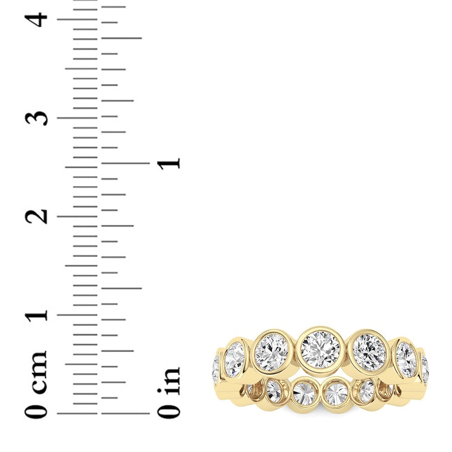 3.3CTW Round Shaped Lab Grown Diamond (F/VS) Eternity Band Ring in 14K Gold