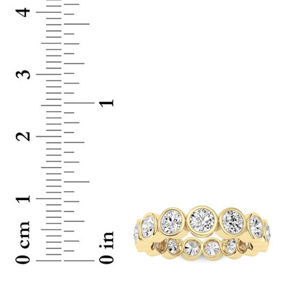3.3CTW Round Shaped Lab Grown Diamond (F/VS) Eternity Band Ring in 14K Gold