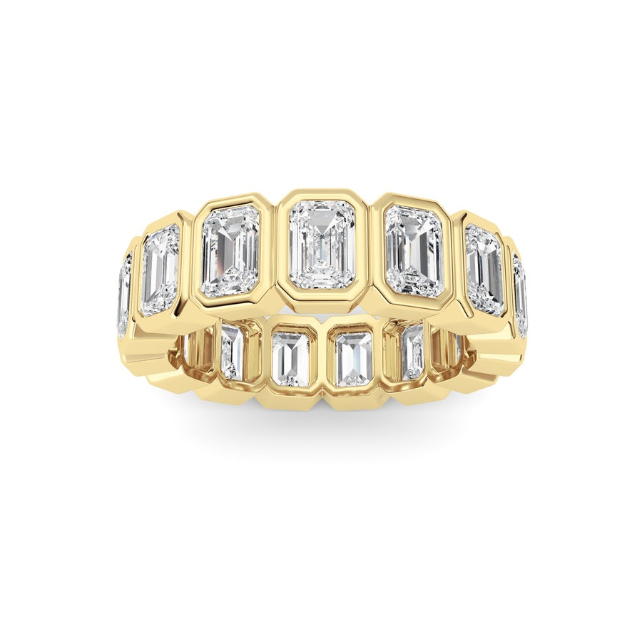 3.75CTW Emerald Shaped Lab Grown Diamond (F/VS) Eternity Band Ring in 14K Gold