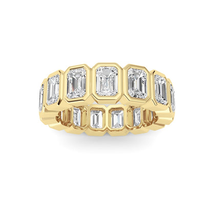 3.75CTW Emerald Shaped Lab Grown Diamond (F/VS) Eternity Band Ring in 14K Gold