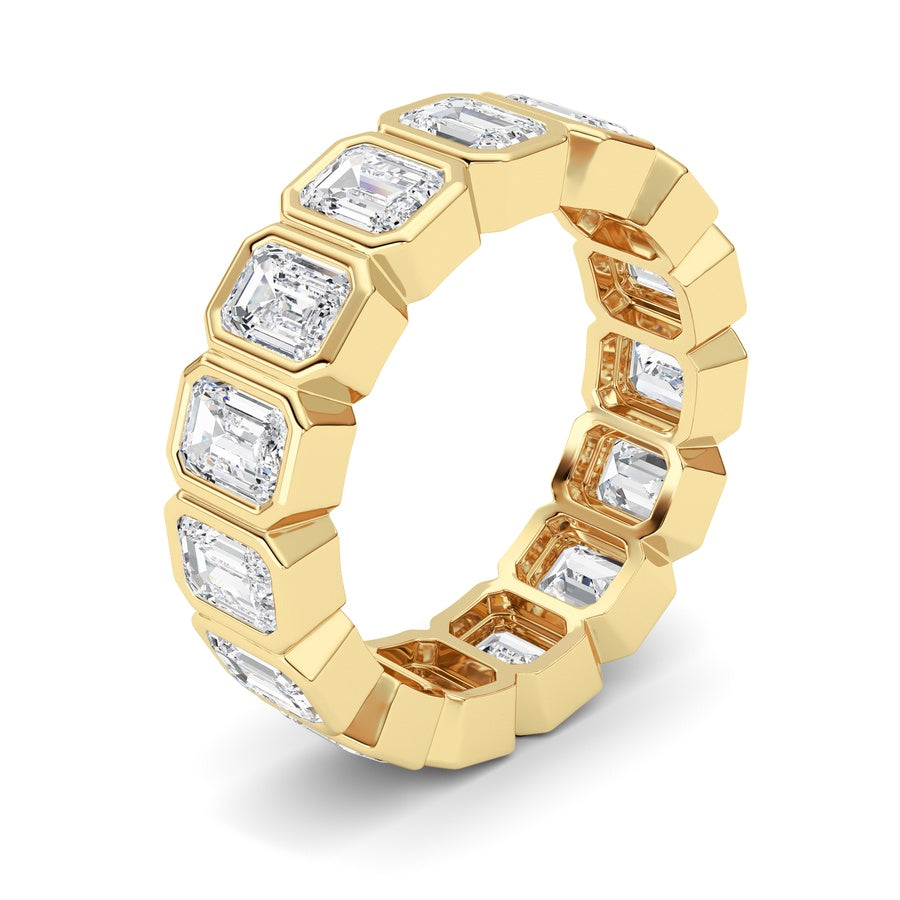 3.75CTW Emerald Shaped Lab Grown Diamond (F/VS) Eternity Band Ring in 14K Gold