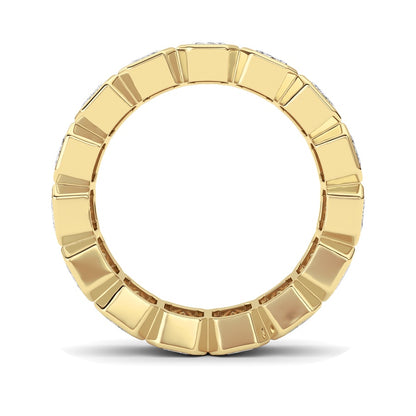 3.75CTW Emerald Shaped Lab Grown Diamond (F/VS) Eternity Band Ring in 14K Gold