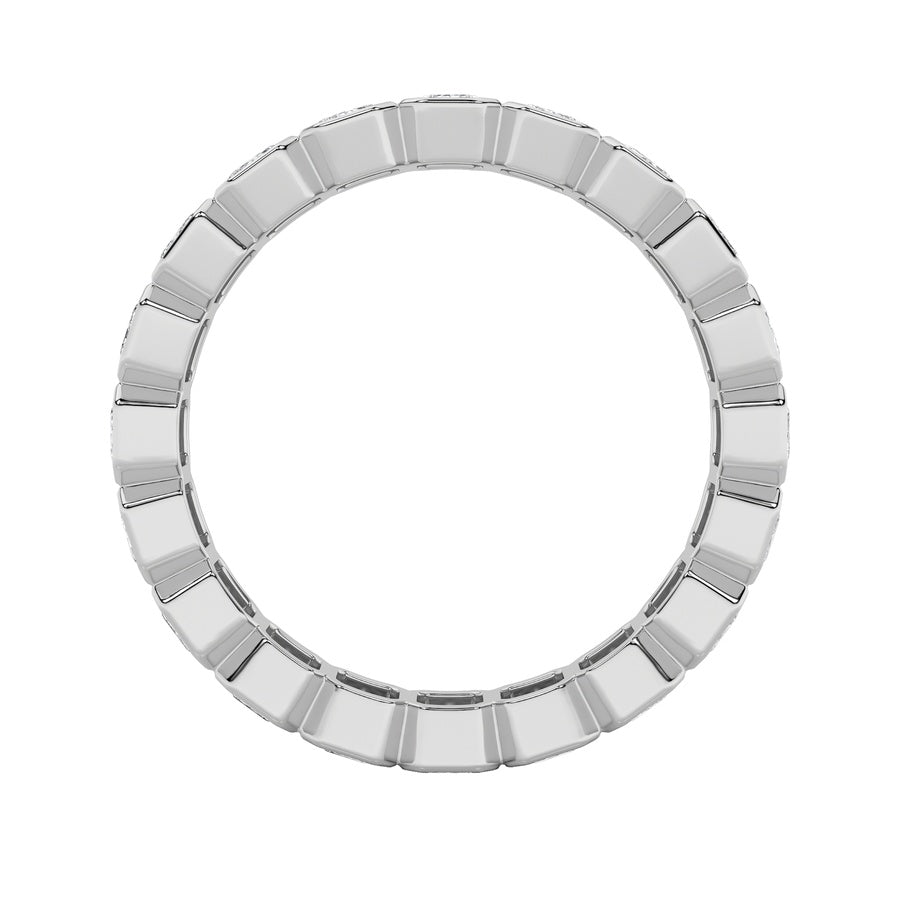 4.25CTW Emerald Shaped Lab Grown Diamond (F/VS) Eternity Band Ring in 14K Gold