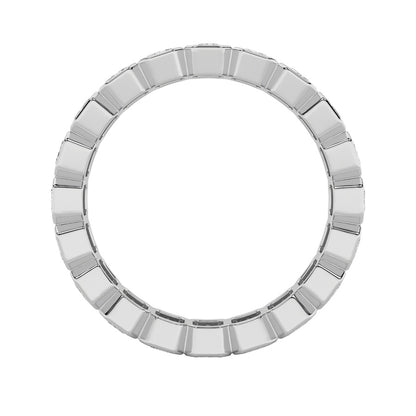 4.25CTW Emerald Shaped Lab Grown Diamond (F/VS) Eternity Band Ring in 14K Gold