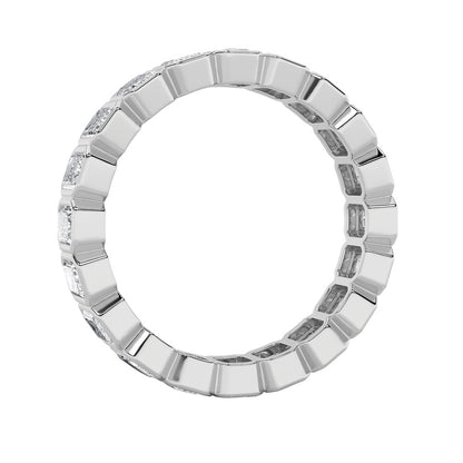 4.25CTW Emerald Shaped Lab Grown Diamond (F/VS) Eternity Band Ring in 14K Gold