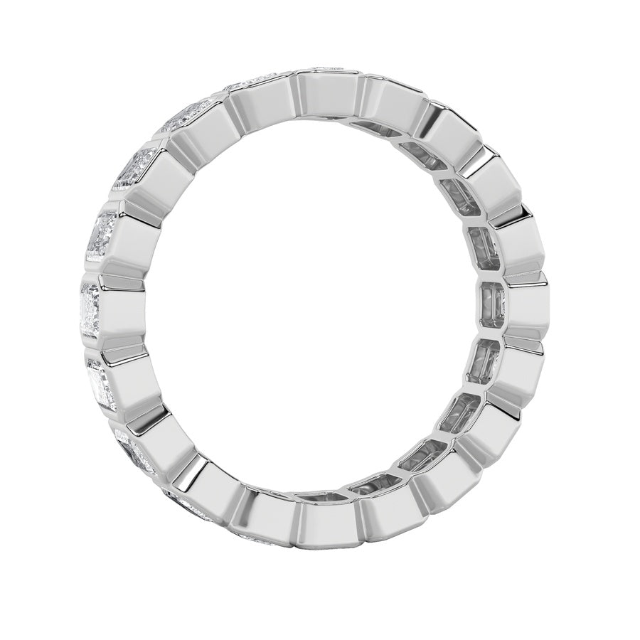 4.25CTW Emerald Shaped Lab Grown Diamond (F/VS) Eternity Band Ring in 14K Gold
