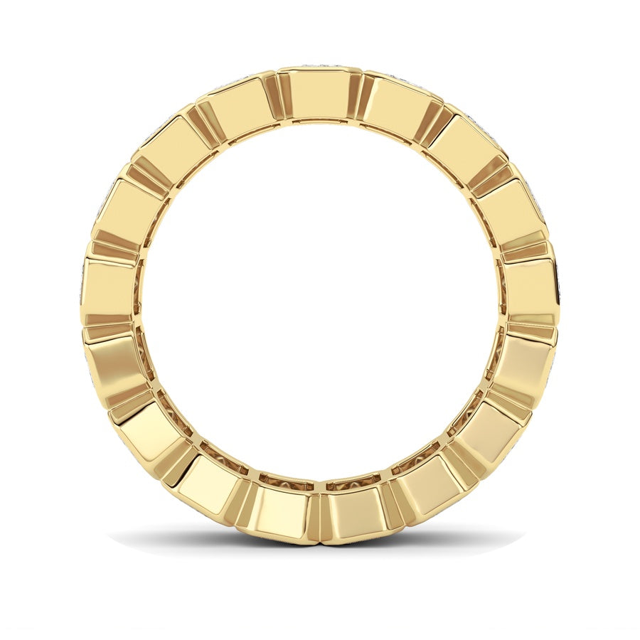 4.25CTW Emerald Shaped Lab Grown Diamond (F/VS) Eternity Band Ring in 14K Gold