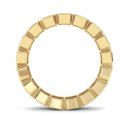 4.25CTW Emerald Shaped Lab Grown Diamond (F/VS) Eternity Band Ring in 14K Gold