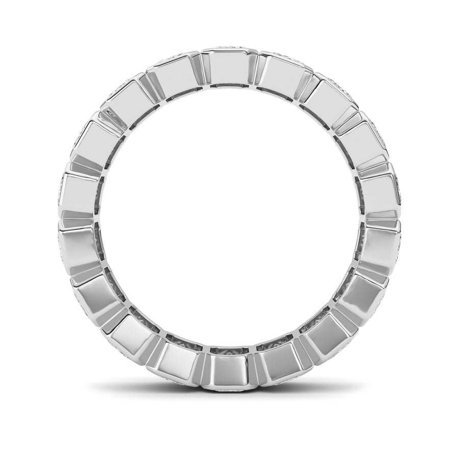 4.5CTW Emerald Shaped Lab Grown Diamond (F/VS) Eternity Band Ring in 14K Gold