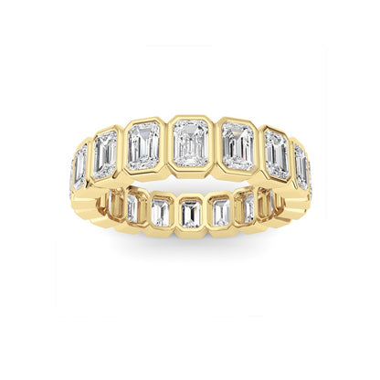 4.5CTW Emerald Shaped Lab Grown Diamond (F/VS) Eternity Band Ring in 14K Gold