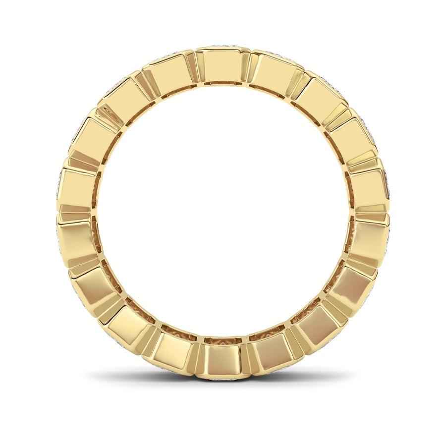 4.5CTW Emerald Shaped Lab Grown Diamond (F/VS) Eternity Band Ring in 14K Gold
