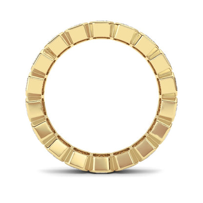 4.5CTW Emerald Shaped Lab Grown Diamond (F/VS) Eternity Band Ring in 14K Gold