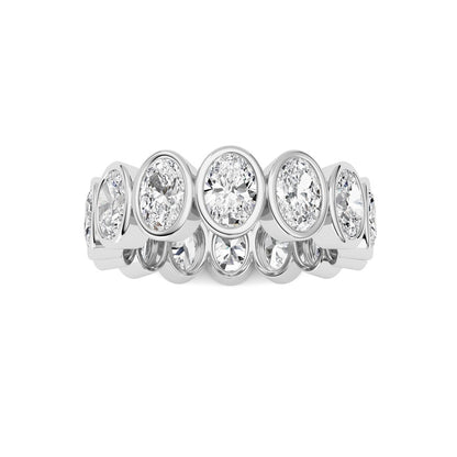 3.5CTW Oval Shaped Lab Grown Diamond (F/VS) Eternity Band Ring in 14K Gold