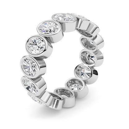 3.5CTW Oval Shaped Lab Grown Diamond (F/VS) Eternity Band Ring in 14K Gold
