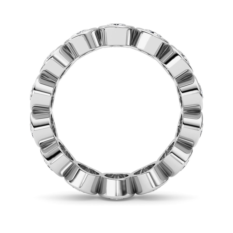 3.5CTW Oval Shaped Lab Grown Diamond (F/VS) Eternity Band Ring in 14K Gold