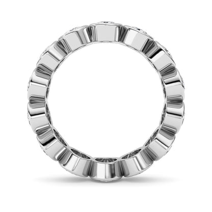 3.5CTW Oval Shaped Lab Grown Diamond (F/VS) Eternity Band Ring in 14K Gold