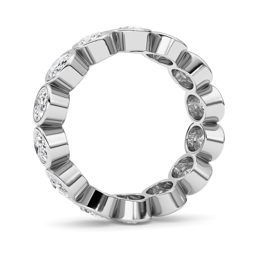 3.5CTW Oval Shaped Lab Grown Diamond (F/VS) Eternity Band Ring in 14K Gold