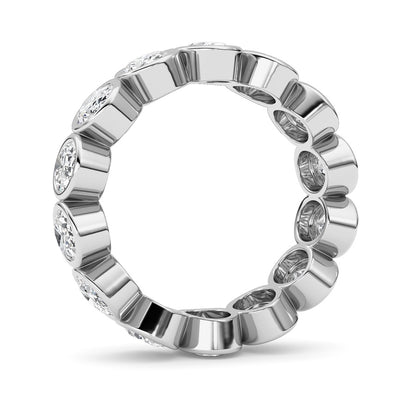 3.5CTW Oval Shaped Lab Grown Diamond (F/VS) Eternity Band Ring in 14K Gold