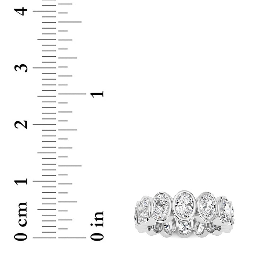 3.5CTW Oval Shaped Lab Grown Diamond (F/VS) Eternity Band Ring in 14K Gold