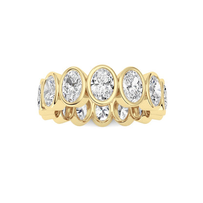 3.5CTW Oval Shaped Lab Grown Diamond (F/VS) Eternity Band Ring in 14K Gold