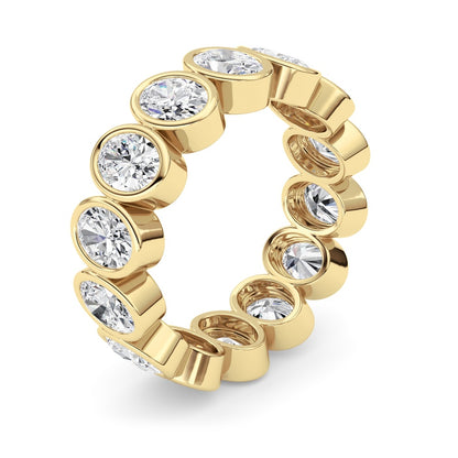 3.5CTW Oval Shaped Lab Grown Diamond (F/VS) Eternity Band Ring in 14K Gold